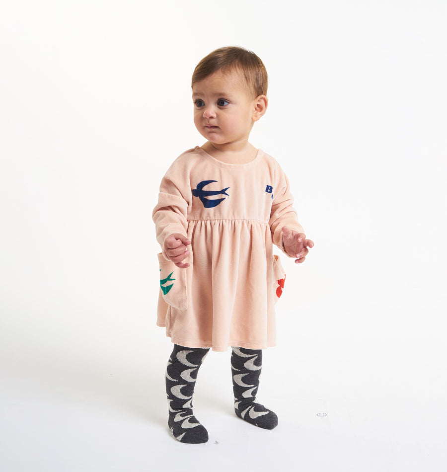 Birds Velvet dress / Baby + Toddler