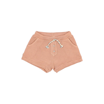 WAFFLE SHORTS / ANTIC ROSE