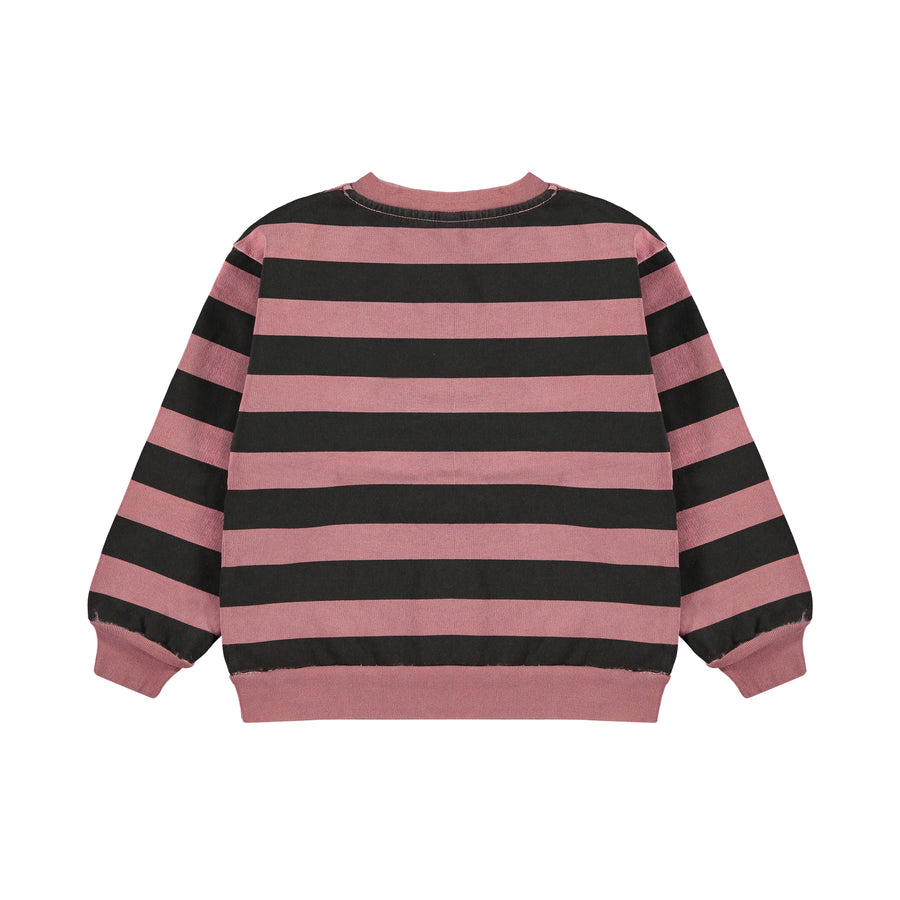 Sweatshirt wide stripes / Rust