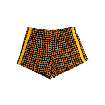 Houndstooth shorts / Brown