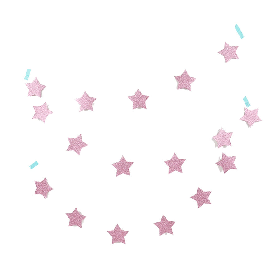 Pink Glitter Star Garland