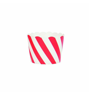 Red Stripes Cupcake Liners / Pack of 25