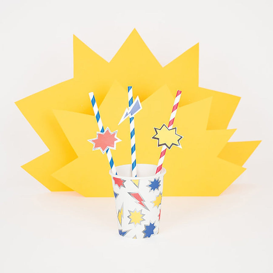 Superhero Paper Straws / Set of 12