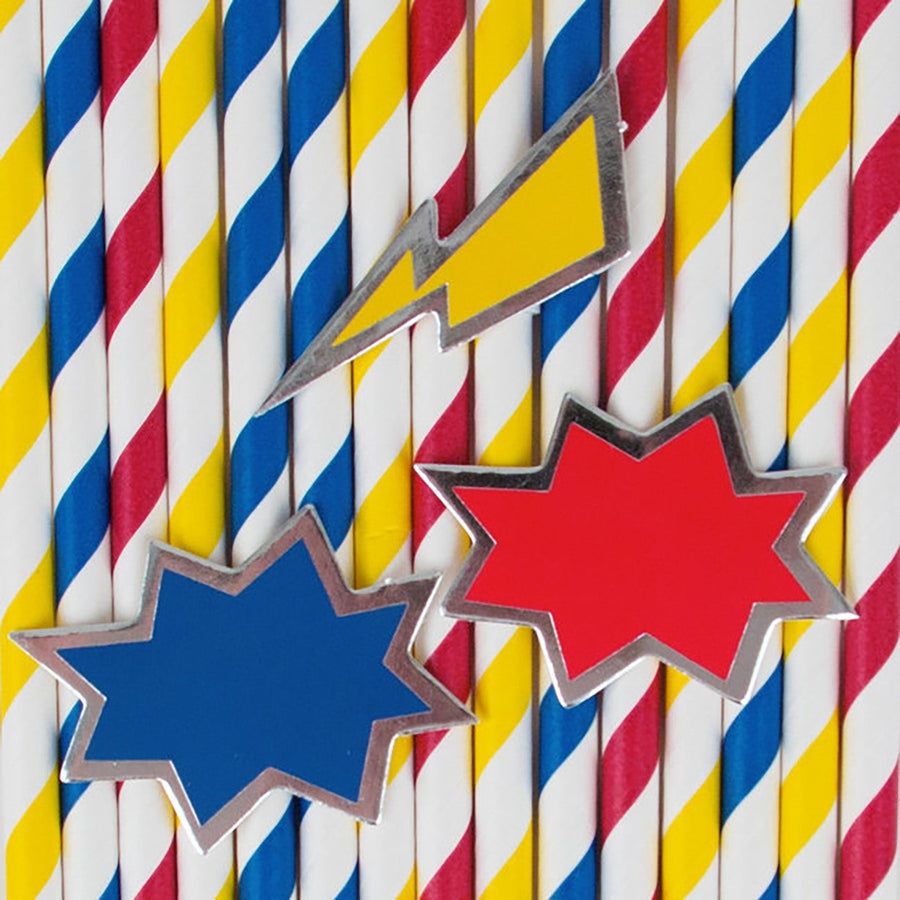 Superhero Paper Straws / Set of 12